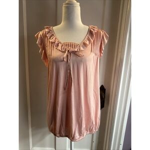 Gap Pink Flutter Sleeve Shirt Coquette Y2K Size Medium